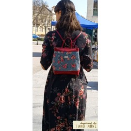 COUNTRY BAG hátizsák és táska piros horgonyos sötétkék (új) 