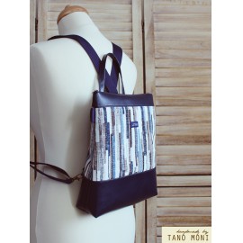 CONFORT BAG hátizsák és táska kék barna csíkos sötétkék (új)